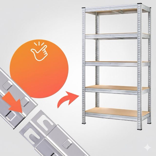 Ripiani in metallo 180x90x40 cm, carico 875 kg