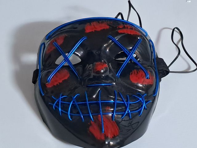 Máscara LED azul,  La Purga Halloween
