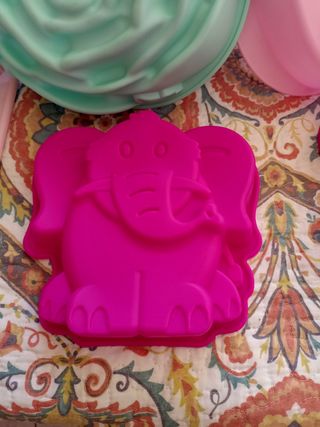 Set Repostería Oso Rosa y Molde Verde