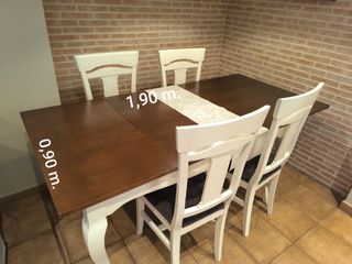 Mesa comedor extensible 140x90