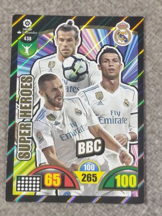 Cromo Real Madrid BBC temporada 17/18