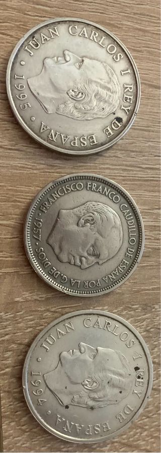 Moneda antigua de plata Juan Carlos I Rey
