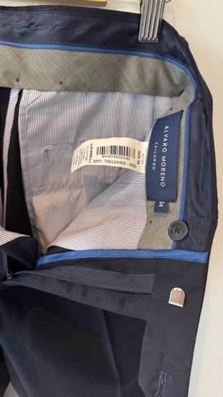 Pantalón Traje Cadete Álvaro Moreno Talla 34
