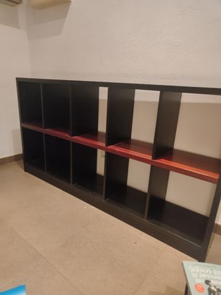 Estantería Negra y Roja 5x2 (tipo kallax)
