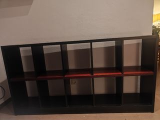 Estantería Negra y Roja 5x2 (tipo kallax)