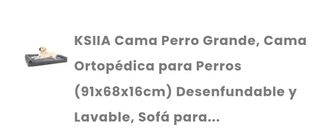Cama Perro Grande KSIIA Ortopédica