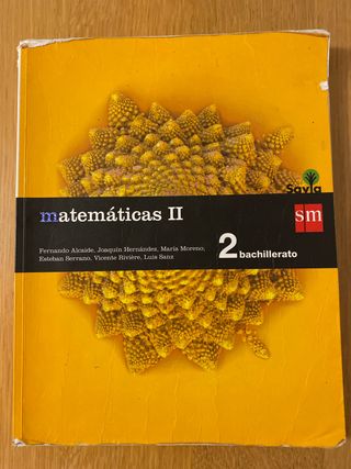Matemáticas II. 2 Bachillerato. Savia