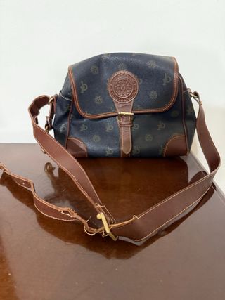 Borsa RoccoBarocco vintage blu e marrone