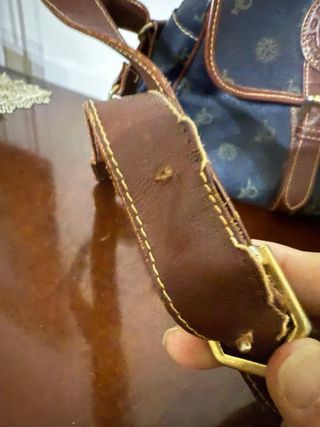 Borsa RoccoBarocco vintage blu e marrone