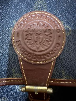 Borsa RoccoBarocco vintage blu e marrone