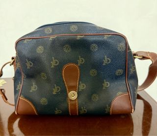 Borsa RoccoBarocco vintage blu e marrone