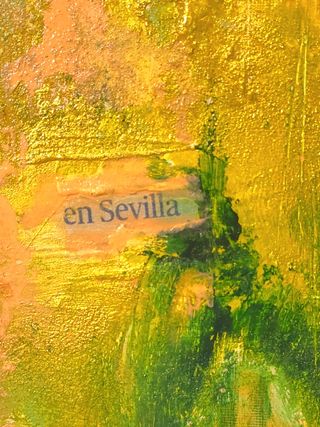 Cuadro Sevilla con detalles dorados