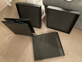 Taburete Plegable Polipiel Negro