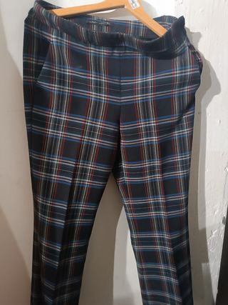 Pantalones Zara Cuadros Talla M