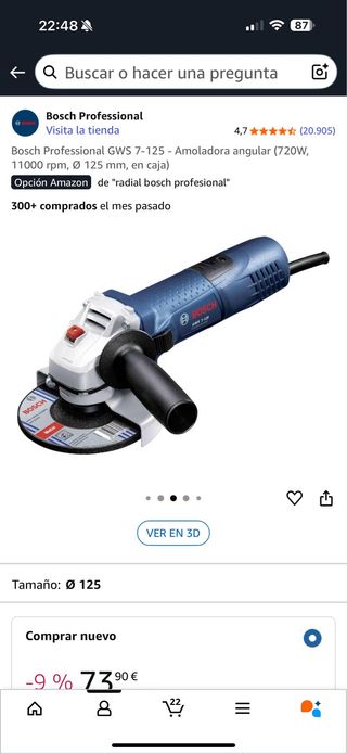 Amoladora Angular Bosch GWS 7-125