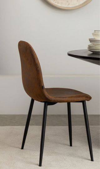 Silla Sklum Piel Sintética Marrón