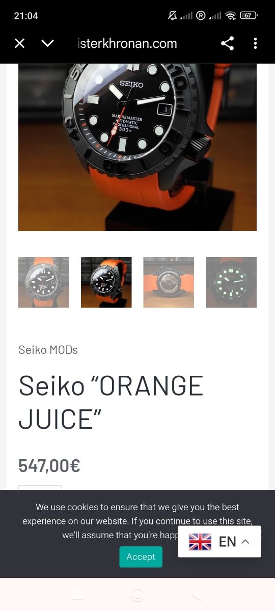 Seiko Yacht Master Naranja