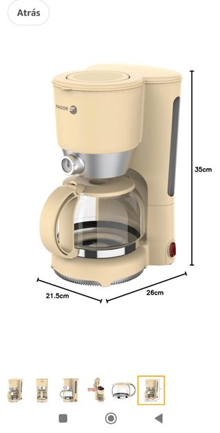 Cafetera Fagor Goteo Beige