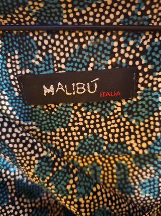 Vestido MALIBU Beige y Turquesa