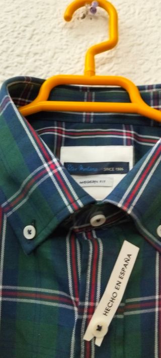 Camisa Peter Montana cuadros manga larga XXXL