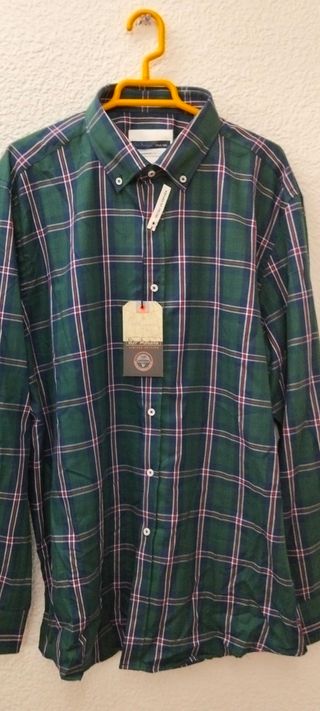 Camisa Peter Montana cuadros manga larga XXXL