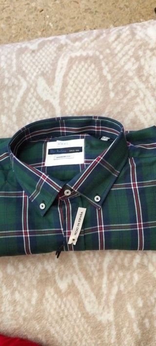 Camisa Peter Montana cuadros manga larga XXXL