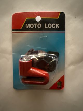 Candado de disco para moto bici o patinete y cable