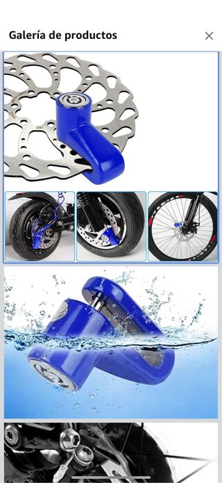 Candado de disco para moto bici o patinete y cable