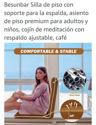 Asiento de suelo con soporte de espalda