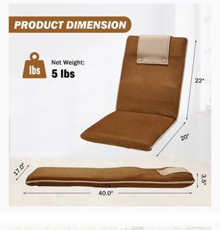 Asiento de suelo con soporte de espalda