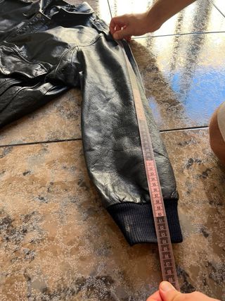 Bomber de Piel Vintage Negra