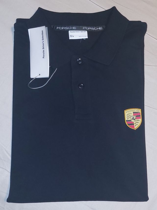 Polo original Porsche Negro.A estrenar. Talla L.