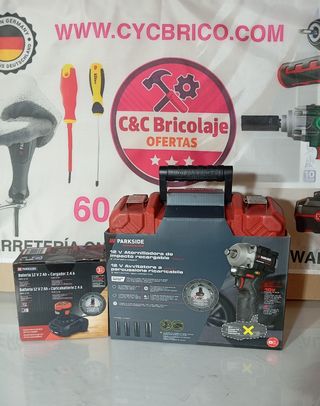 Atornillador Parkside 12V con Batería y Cargador