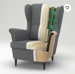 Poltrona reclinabile STRANDMON IKEA con poggiapiedi