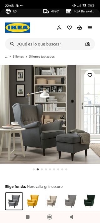 Poltrona reclinabile STRANDMON IKEA con poggiapiedi