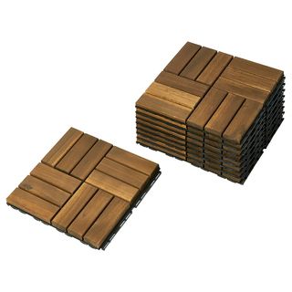 24 Baldosas de Madera para Exterior 30x30cm