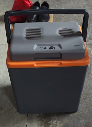 Nevera portátil Crivit gris y naranja