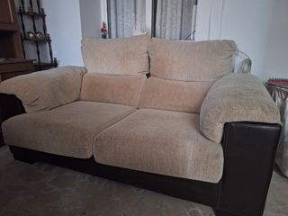 Sofá 2 Plazas Beige, 