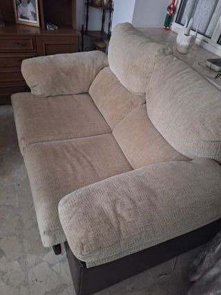 Sofá 2 Plazas Beige, 