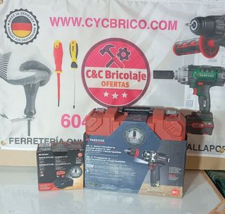 Super Taladro Percusión Parkside 12V con batería 