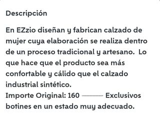 Ezzio Botines Piel 
Ocasión en Calzado de Primera 