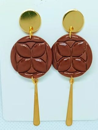 Pendientes arcilla polimérica y acero inoxidable