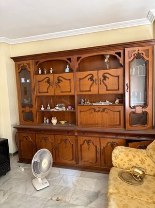 Armario vintage madera y cristal