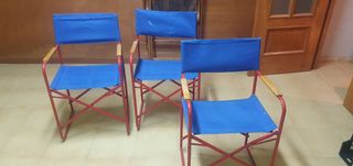 Sillas de Director Plegables (Set de 3)