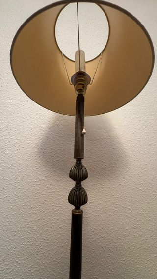 Lámpara de pie vintage tela y metal