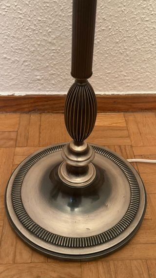 Lámpara de pie vintage tela y metal