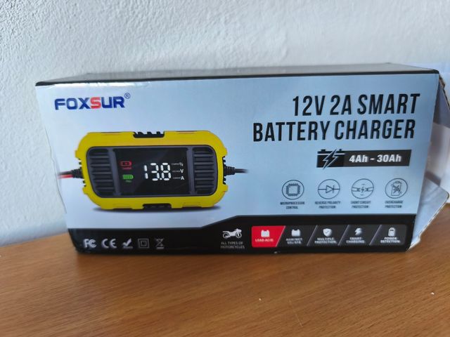 Cargador Baterías Coche 12V 2A 