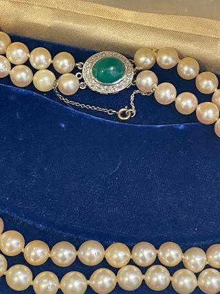Collar Perlas Akoya Doble Vuelta Oro 18k