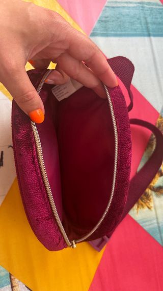 Bolso granate de terciopelo