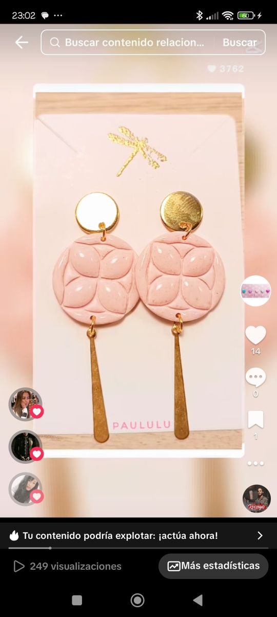 Pendientes Arcilla Polimérica y Acero Inoxidable.